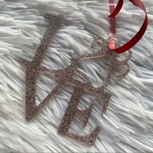 LOVE Dog Paw Resin Ornament